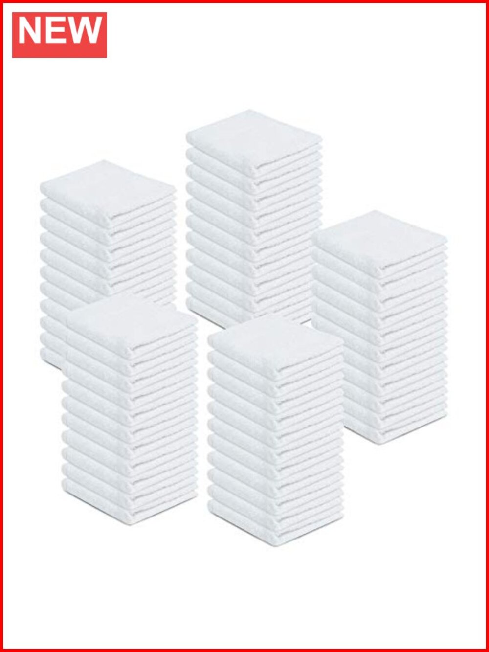 100% Cotton Terry Cleaning Cloths 50 Pack 12x12 Reusable Multipurpose Towels